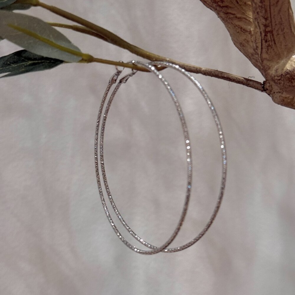 LARGE HOOPS EARRINGS - Picture 4 of 4